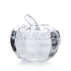 Decorative 200ml Glass Pumpkin Cookie Jar , Glass Kitchen Canisters With Cover