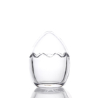 Creative Egg Shape 150ml Glass Candy Jars Crystal For Storage