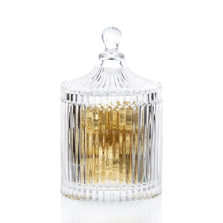 Old Fashioned Multifunctional Vintage Glass Sweet Jars Simple Transparent