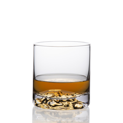 Creative Bottom Decorative Lead Free Crystal Whiskey Glass Customized Glass