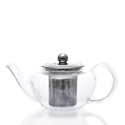 Glass Tea Set Glass Teapot Tea Infuser and 4 Double-Wall Insulated Glass Cups