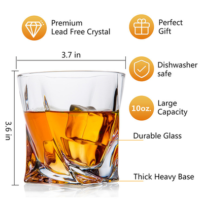 Custom Logo Whiskey Cup Twist Tumbler Glasses Wine Blanks Espresso Sublimation Glass OEM Customized Europe American Style