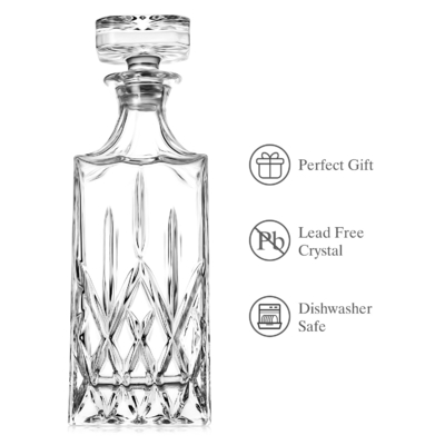 Wholesale Vintage Factory High Quality Crystal Oxford Glass Whiskey Wine Decanter