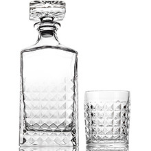 Unique Vintage High Quality Crystal Glass Drinking Clear Glass Whiskey Decanter