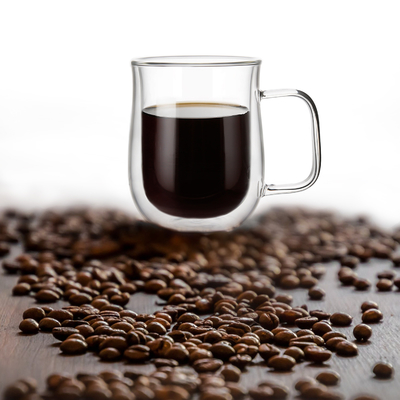 Amazon top seller High quality Borsilicate double wall Heat Resistant Hot Coffee Glss  Double Wall Glass Cup