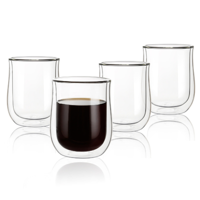 Amazon top seller High quality Borsilicate double wall Heat Resistant Hot Coffee Glss  Double Wall Glass Cup
