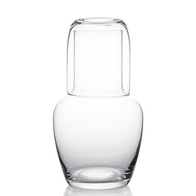 1L handmade Glass Water Carafe With Tumbler