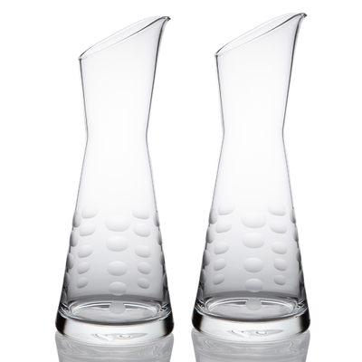 Lead Free Crystal High Quality Handblown Carafe Set with Point Decoration