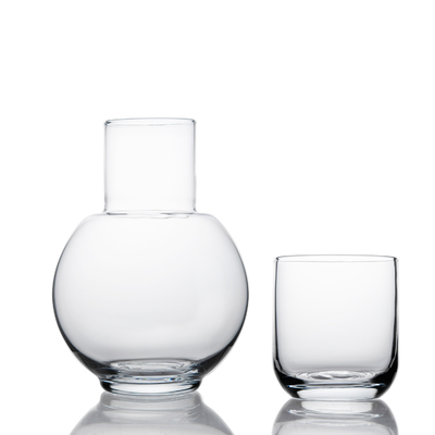 China Manufacture Transparent Lead Free Crystal High Quality Handblown Carafe Set