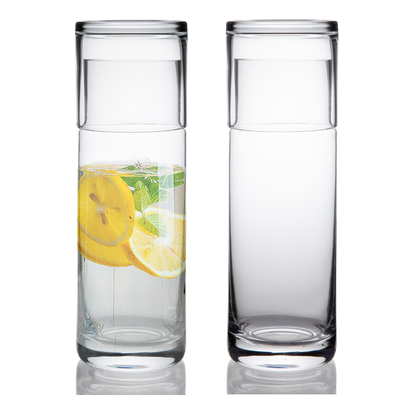 Best selling 750ml Water Drinking Bottle Lead Free Crystal Glass Water Carafe Set for Tableware