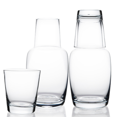Professional Made High Capacity Handmade Glass Water Carafe Set With Tumbler