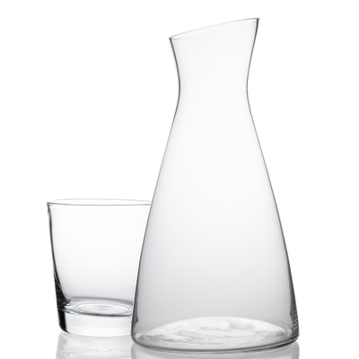 China Made Crystal 1L water drinking bottle glass water carafe for tableware