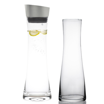 Lead Free Crystal High Quality Handblown Carafe Set with Stainless Steel Lid