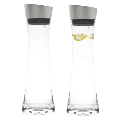 Lead Free Crystal High Quality Handblown Carafe Set with Stainless Steel Lid