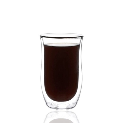 Manufacture Custom Coffee Tea With High Borosilicate Handle Heat Resistant Double Wall Glass Cup