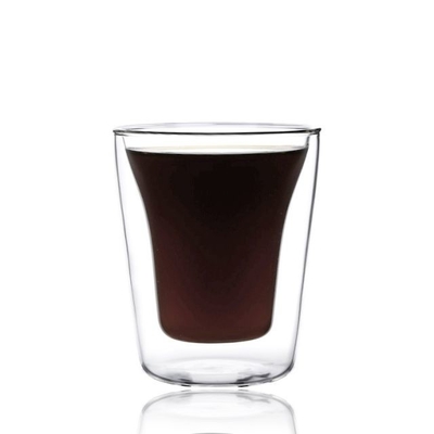Hot Selling High Borosilicate Handle Heat Resistant Double Wall Clear 178ml  Coffee Glass
