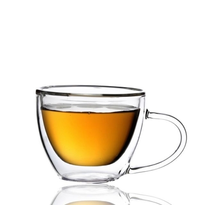 Factory Custom Glass Tea Set Glass Teapot Tea Infuser and 4 Double-Wall Insulated Glass Cups