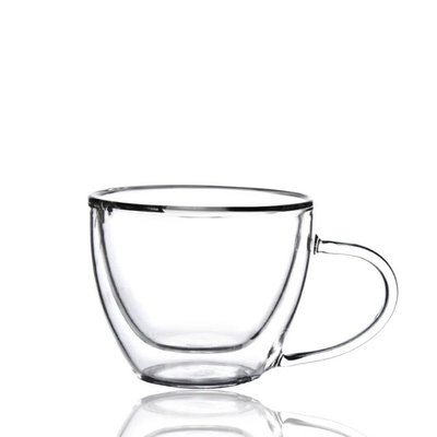 Factory Custom Glass Tea Set Glass Teapot Tea Infuser and 4 Double-Wall Insulated Glass Cups