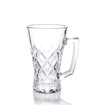 220ml Classic Pattern Clear Transparent Coffee Mug Tea Glass