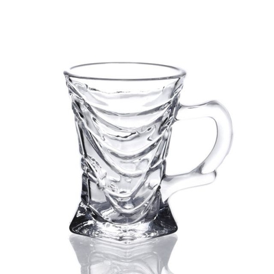 220ml Classic Pattern Clear Transparent Coffee Mug Tea Glass