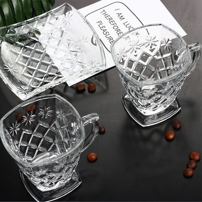 Cheap Price High Borosilicate Handle Heat Resistant Double Wall Clear with handle Tea Glass
