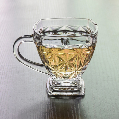 Cheap Price High Borosilicate Handle Heat Resistant Double Wall Clear with handle Tea Glass