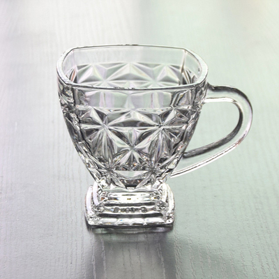 Cheap Price High Borosilicate Handle Heat Resistant Double Wall Clear with handle Tea Glass