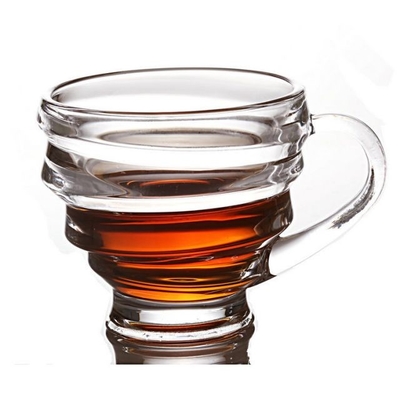 Best selling 6oz  Crystal Clear Transparent Coffee Mug Tea Glass