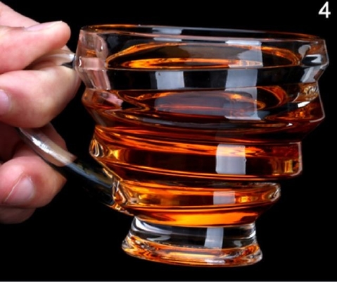 Best selling 6oz  Crystal Clear Transparent Coffee Mug Tea Glass