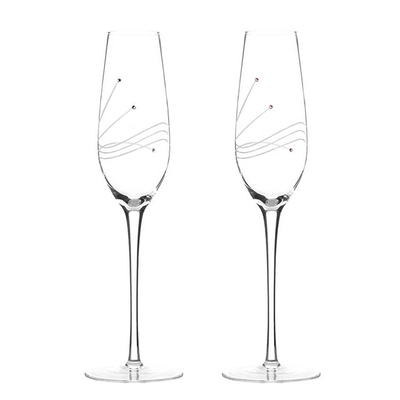 Professional Customized Popular Clear Crystal Champagne Flute Glass Gift