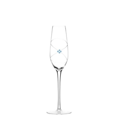 Diamond Decoration Custom Personalized Clear Champagne Flutes Glass Gifts