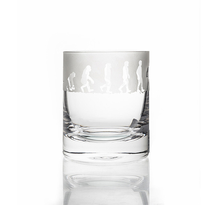 Hot Selling Lead-Free Crystal Whiskey Glass Sandblasted Sea Wave Glass Custom Glass
