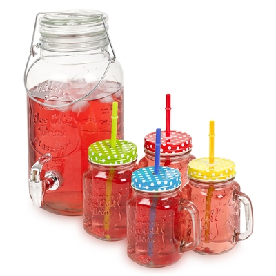 Wholesale cheap Hot selling colored drinking glass mason jar with handle