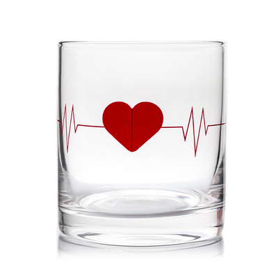 Rich Shape Couple Cup Vodka Glass Custom Logo Decal Printing Glass Gift