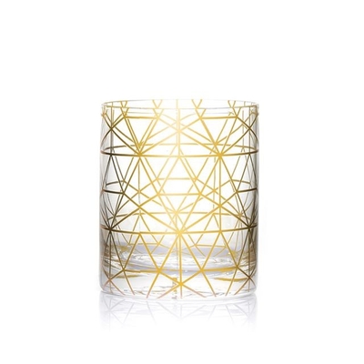 Hot sale lead-free crystal drinking tumbler  glass with customized decal