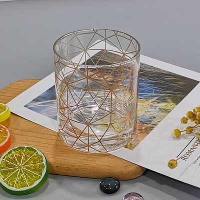Hot sale lead-free crystal drinking tumbler  glass with customized decal