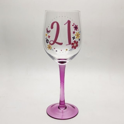 High Quality Factory customized Personalized Glitter Wine Glass