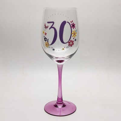 High Quality Factory customized Personalized Glitter Wine Glass
