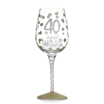 Eco-Friendly Glassware Accepts Custom Logo Personalized Glitter Pink Wine Glass Gifts