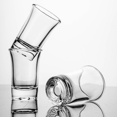 Custom Pattern Soda Lime Glass With Decoration Clear Shot Glasses Glass Gift