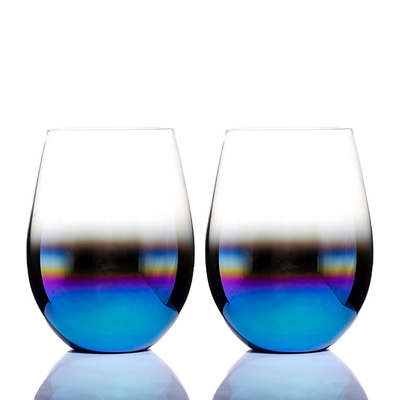 New Design Semi-Plating 590ml Large Capacity Red Wine Glass Factory Direct Sales