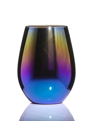 New Design Semi-Plating 590ml Large Capacity Red Wine Glass Factory Direct Sales
