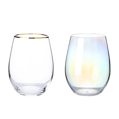New Design Semi-Plating 590ml Large Capacity Red Wine Glass Factory Direct Sales