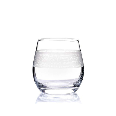 Customized LOGO New fashion Wine glass gift with gold and silver printing