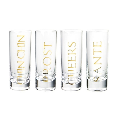 Wholesale Factory Price 60ml  Transparent Shot Glass With Decoration