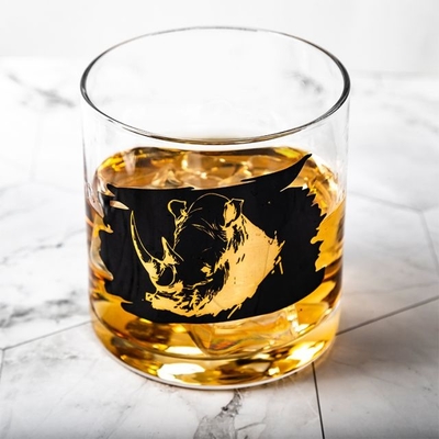 Professional Custom Lead-Free Crystal Whiskey Glass Pattern Printing Glass Gift
