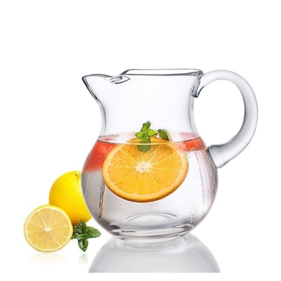 Wholesale Water Drinking Bottle Glass Transparent Water 1250ML Jug Pitcher