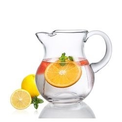 Wholesale Water Drinking Bottle Glass Transparent Water 1250ML Jug Pitcher