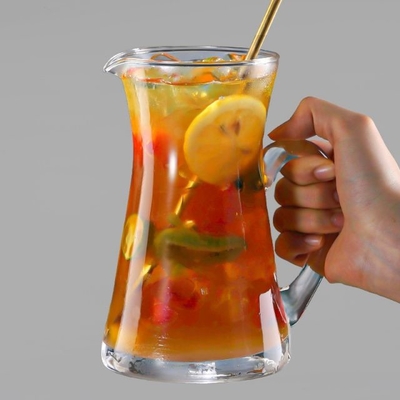 Wholesale 1.4L Water Drinking Bottle Glass Transparent Water Jug Pitcher