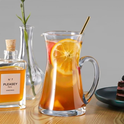 Wholesale 1.4L Water Drinking Bottle Glass Transparent Water Jug Pitcher